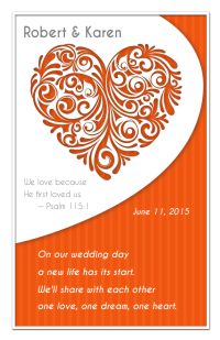 Wedding Program Cover Template 6G - Version 2